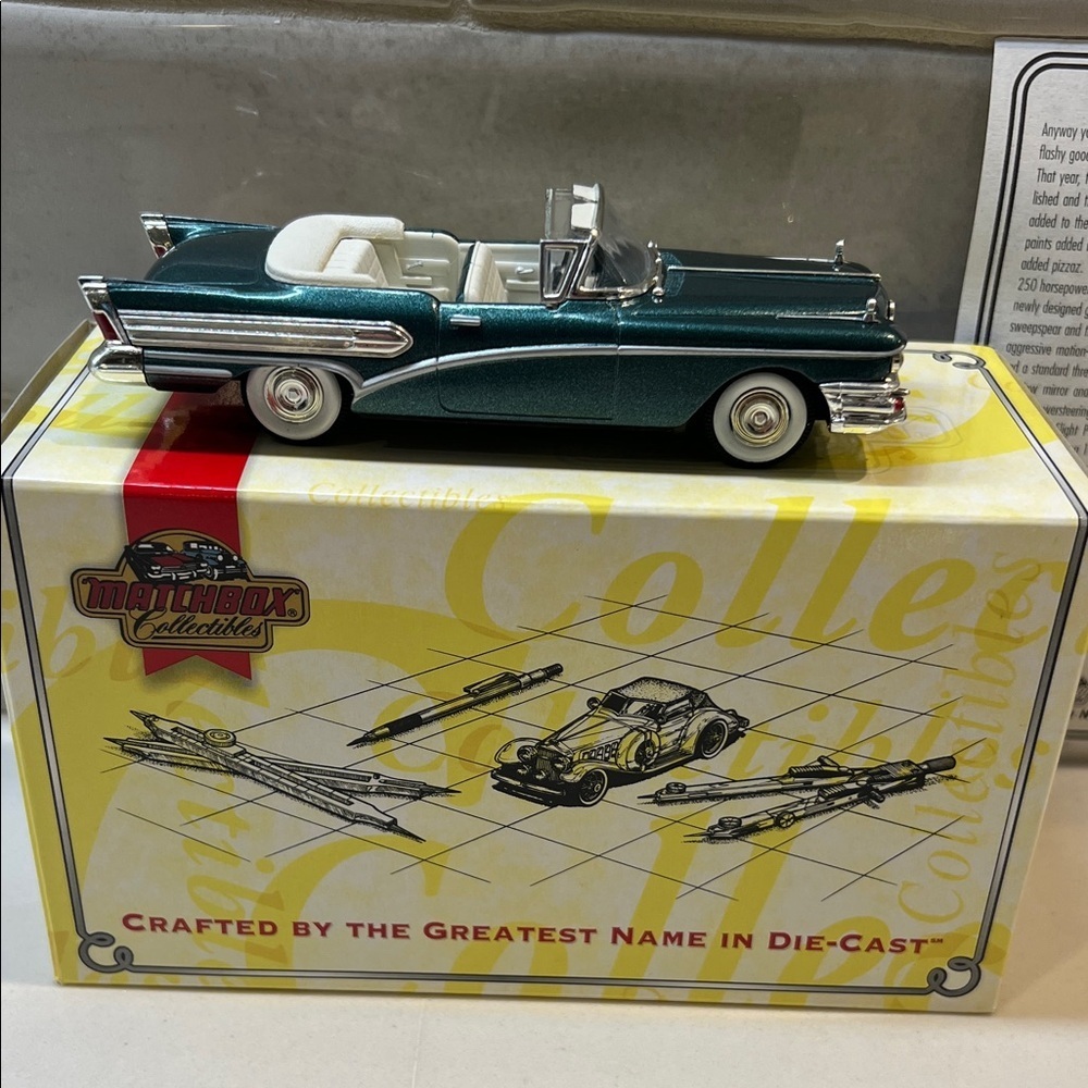 Matchbox Collectibles Classic 1958 Buick Special Convertible Toy Car - Green